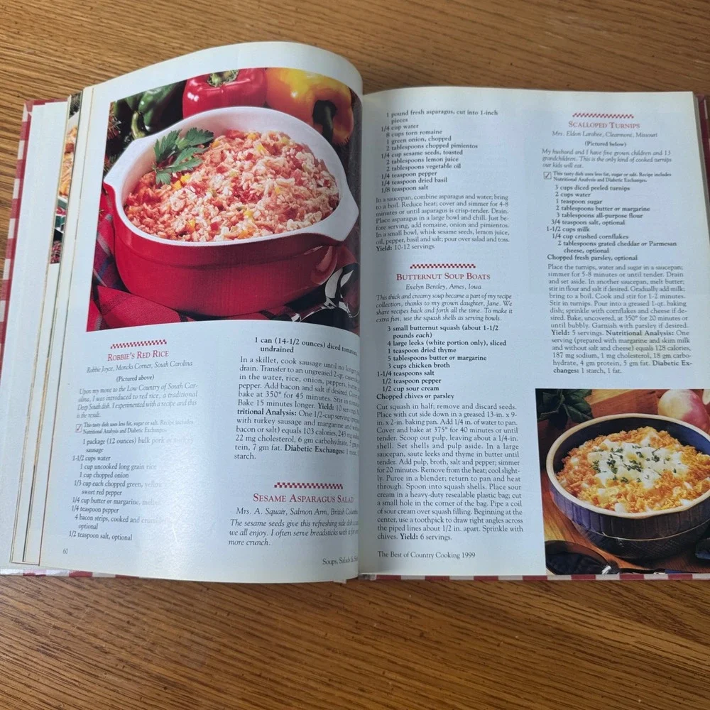 The Best of Country Cooking 1999 Reiman Publications Hardcover‎ Cookbook Gingham